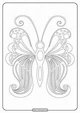 Butterfly Coloring Pdf Printable Pages Whatsapp Tweet Email sketch template