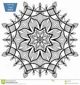 Coloritura Decorativi Mandala Orientale Elementi sketch template