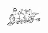 Coloring Steam Locomotive Train Getcolorings sketch template