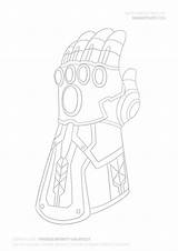 Thanos Gauntlet Infinity Coloring Drawing Pages Draw Fortnite Easy Cartoon Drawings Step sketch template