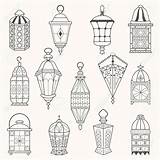 Ramadan Fashioned Lanterns Silhouettes นท Garland sketch template