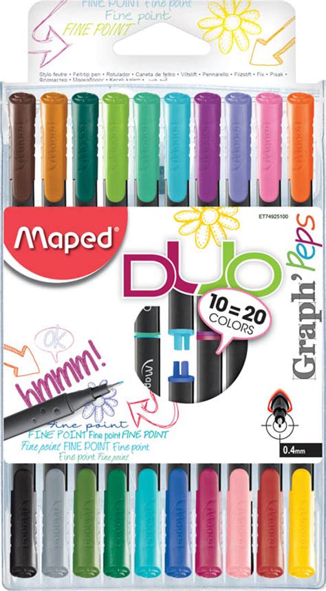graphpeps fine point duo markers maped