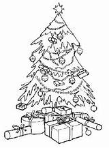 Coloring Christmas Gifts Pages Tree Printable Xmas Kids Gift sketch template