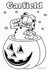 Garfield Coloring Pages Halloween Printable Cool2bkids Para Colorear Dibujos Kids Artículo Cat sketch template