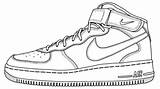 Nike Coloring Shoes Air Pages Force Drawing Elegant Sheet Sketch sketch template