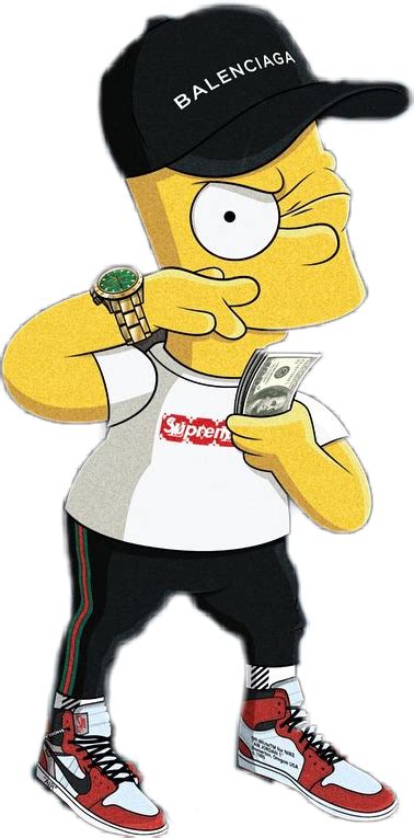 Bart Simpson Supreme Sticker By Isaac Hilfiger