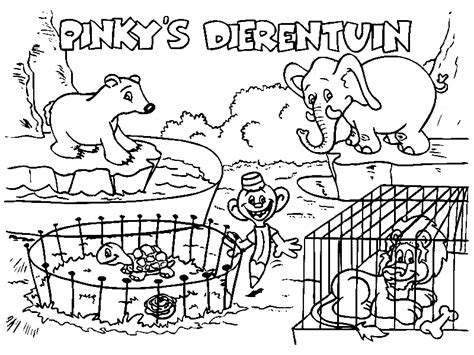 zoo coloring page printable coloringbay cute zoo coloring page