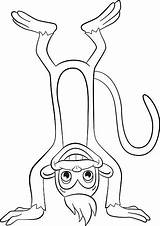 Upside Down Monkey Drawing Book Clip Illustrations Coloring Hanging Stock Vector Clipart Cute Pages Little Getdrawings Cross Shutterstock sketch template