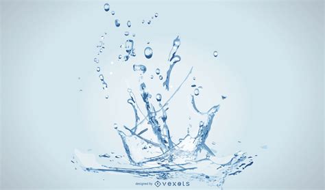 realistic water drop splash background vector