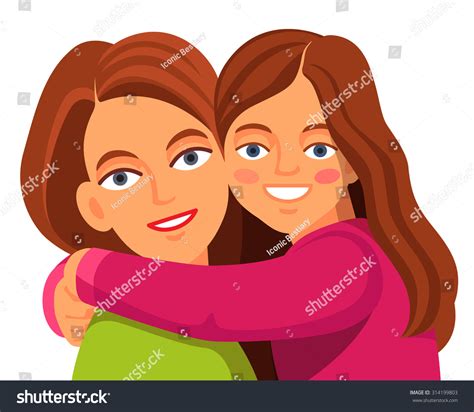 mother and her daughter hugging and smiling face to face
