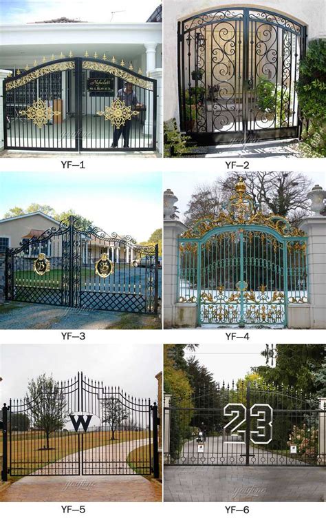 outdoor modern large decorative double metal driveway garden gates prices  sale youfine