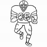 Football Running Coloring Back Player Drawing Steelers Pages Ecoloringpage Helmet Clipart sketch template