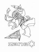 Ninjago Zane sketch template