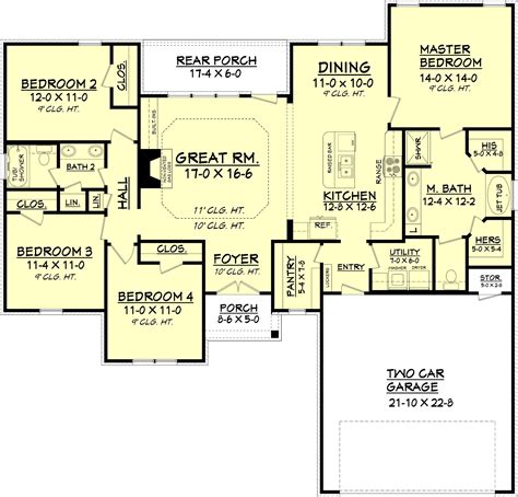 traditional style house plan  beds  baths  sqft plan   country style house