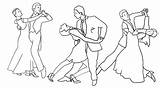 Coloring Pages Couples Dance Three sketch template