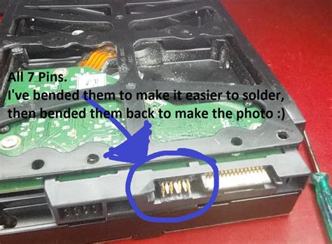 soldering  sata data cable   hdd unix server solutions