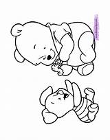 Coloring Baby Pooh Winnie Pages Piglet Disney Friends Printable Ausmalbilder Characters Gif Books Drawing Malvorlagen Coloringhome Book Disneyclips Cute Bilder sketch template
