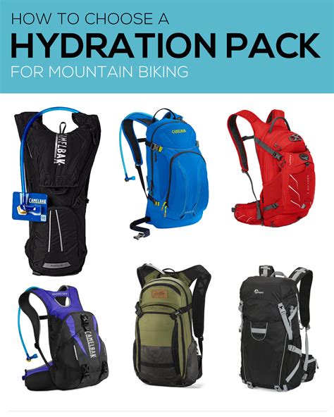 choose  hydration pack  mountain biking singletracks