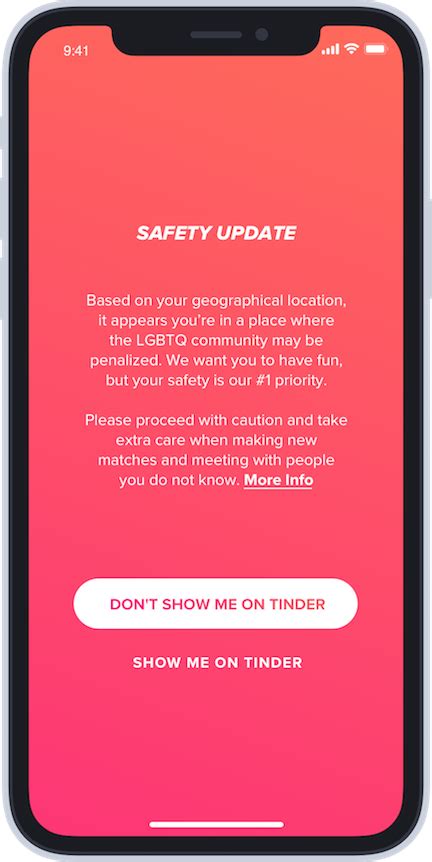 tinder to warn lgbt users in countries where gay sex is