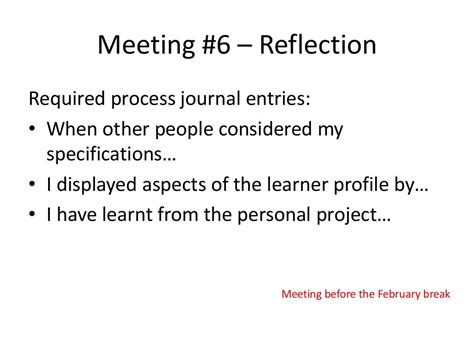meeting  reflection