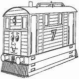 Engine Toby Sodor Tram Colouring sketch template