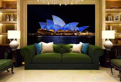 custom  wallpaper beautiful night view   sydney opera house