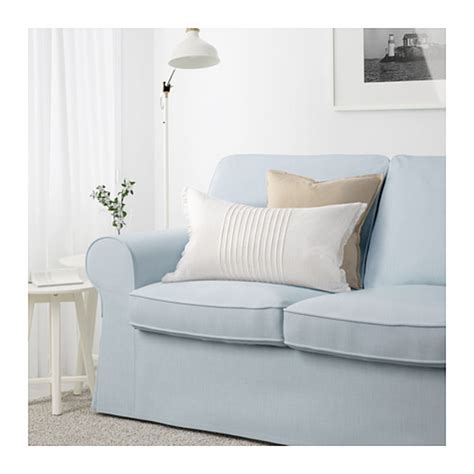 ikea ektorp  corner sofa cover slipcover nordvalla light blue  seat sectional cover