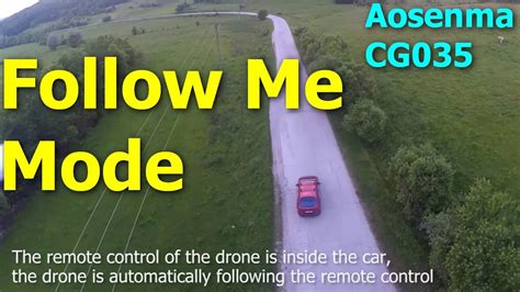 drone automatically  car follow  mode aosenma cg xiaomi yi youtube