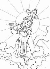 Krishna Lord Drawing Pencil Painting Outline Drawings Line Little Easy Sketch Bal Google Indian Baby Kids Gopal Sketches Pic Shree sketch template