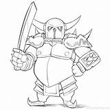 Clash Royale Goblin Hog Xcolorings Pekka sketch template