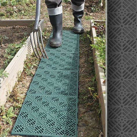interlocking plastic outdoor garden path walkway floor lawn patio tiles