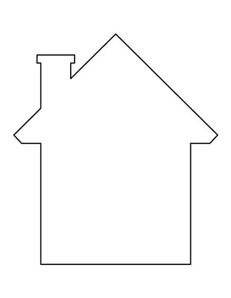 house pattern   printable outline  crafts creating stencils