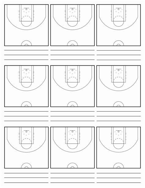 printable basketball court diagrams