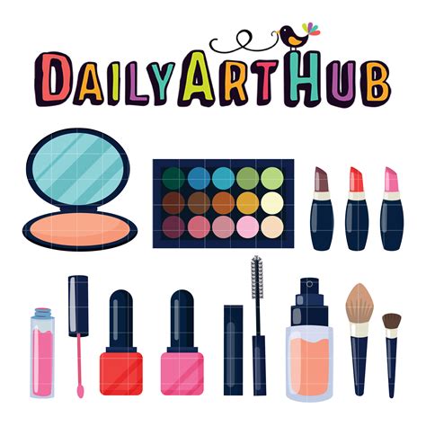 makeup materials clip art set daily art hub  clip art everyday