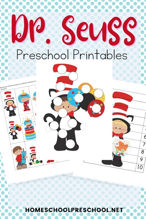 dr seuss printable pack  preschoolers