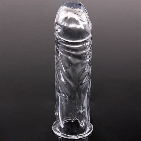 male silicone crystal penis corkring sleeve reusable delay