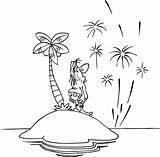 Coloring Pages Island Year Print Fireworks Funny Gif Stranded Watches Sam Size sketch template