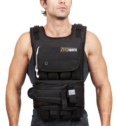 zfosports lbs adjustable weighted vest gym ready equipment