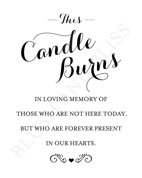 instant  printable  candle burns  loving memory etsy