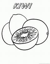 Kiwi Drawing Coloring Fruit Pages Getdrawings sketch template