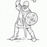 Knight Coloring Crusader Crusade sketch template