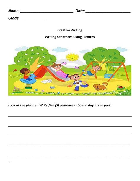 creative writing  kids worksheet