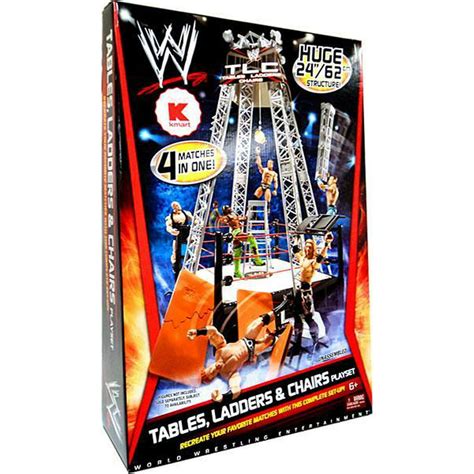 wwe wrestling superstar rings tables ladders chairs action figure