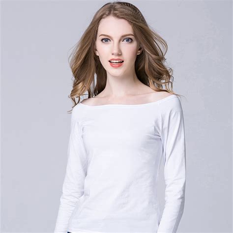 casual white women shirt ladies solid elegant sexy neck tops long