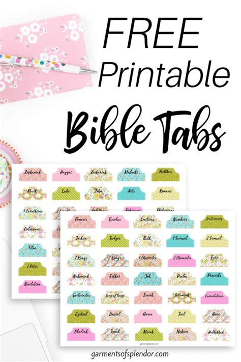 printable bible tabs pin