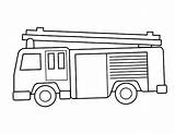 Fire Engine Outline Coloring Pages Kids sketch template