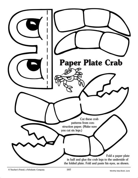 crab craft template       crab craft template