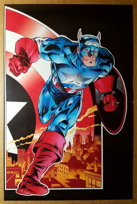 Avengers Captain America Marvel Comic Poster By Ron Garney