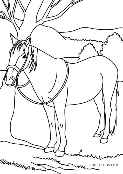 printable horse coloring pages  kids