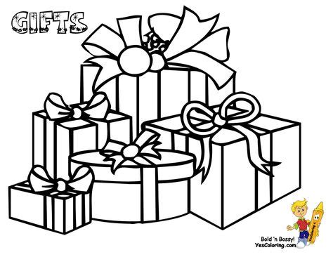 christmas gift boxes coloring pages